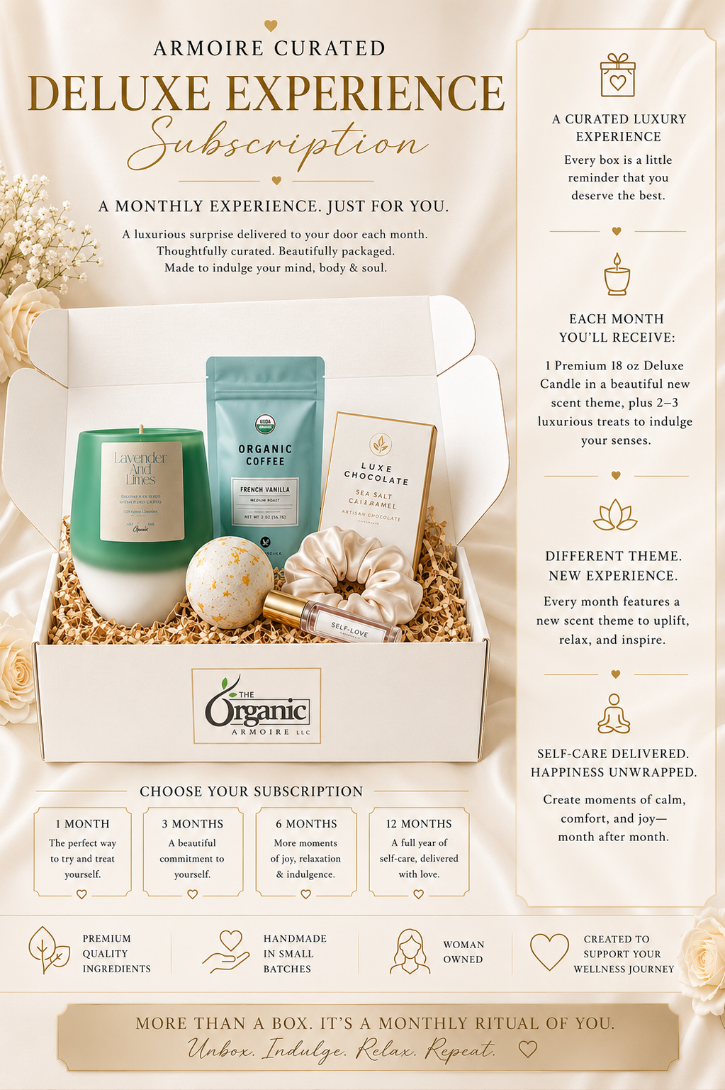 ARMOIRE CURATED DELUXE EXPERIENCE BOX SUBSCRIPTION PRE- PAY