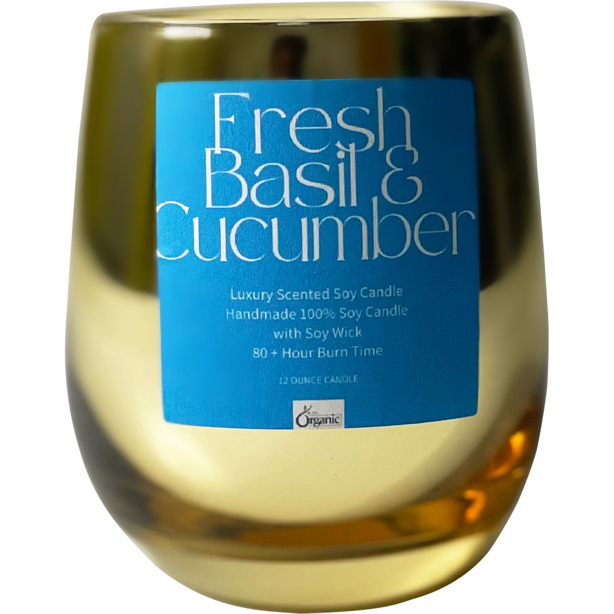 FRESH BASIL & CUCUMBER LUXURY SCENTED SOY CANDLE