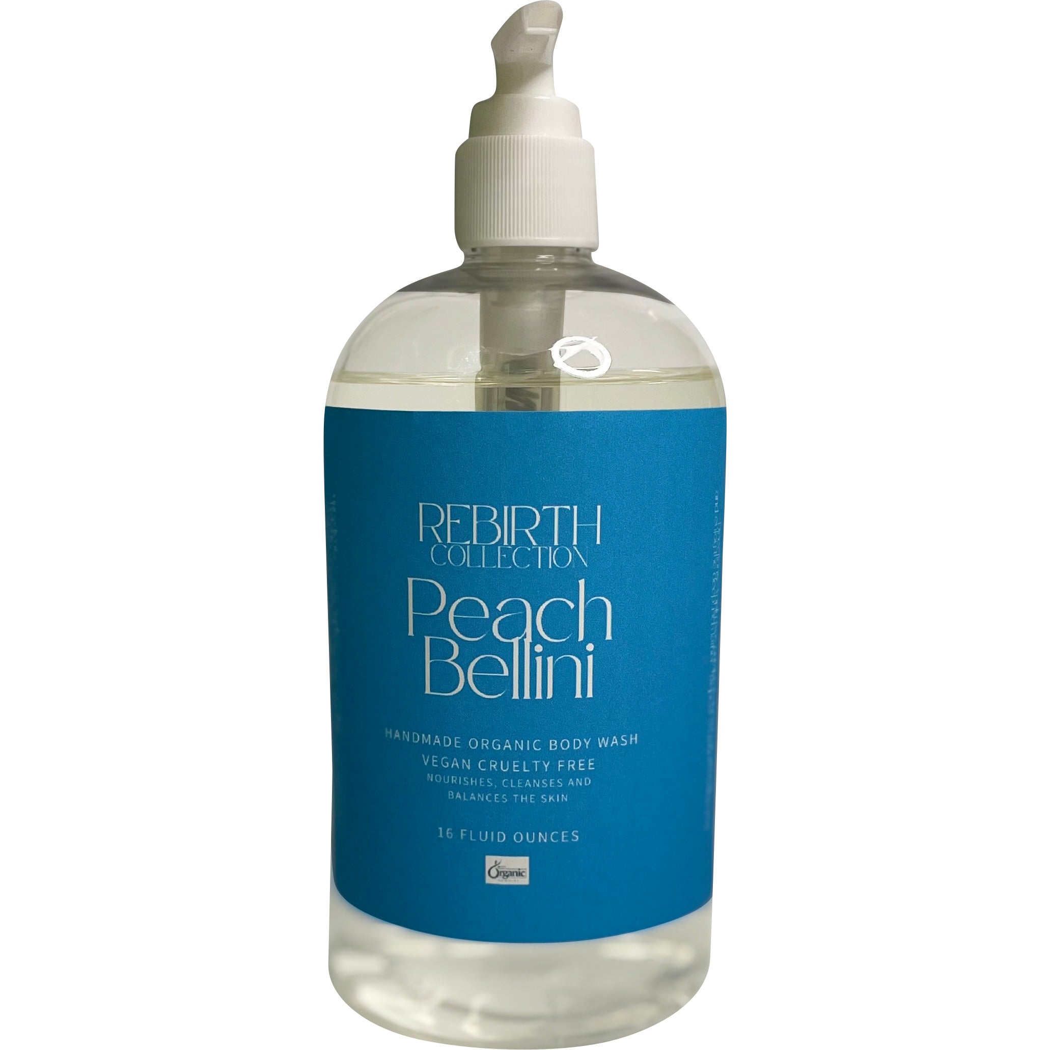 REBIRTH SCENTED ORGANIC BODY WASH IN "PEACH BELLINI"